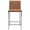 Modus International Amalfi Metal Back Counter Stool in Cognac