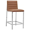 Modus International Amalfi Metal Back Counter Stool in Cognac