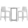 Modus International Amalfi Metal Back Bar Stool in White