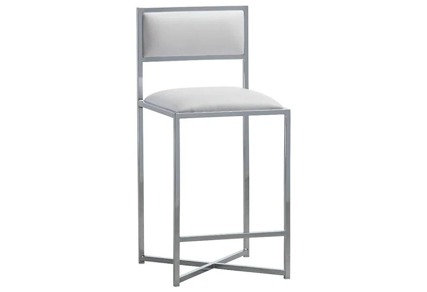 Amalfi X-Base Counter Stool in White by Modus International at Reeds Furniture