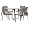 Modus International Amalfi Metal Back Chair in Taupe