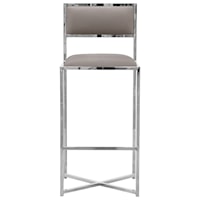 X-Base Bar Stool in Taupe