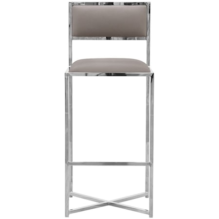 X-Base Bar Stool in Taupe