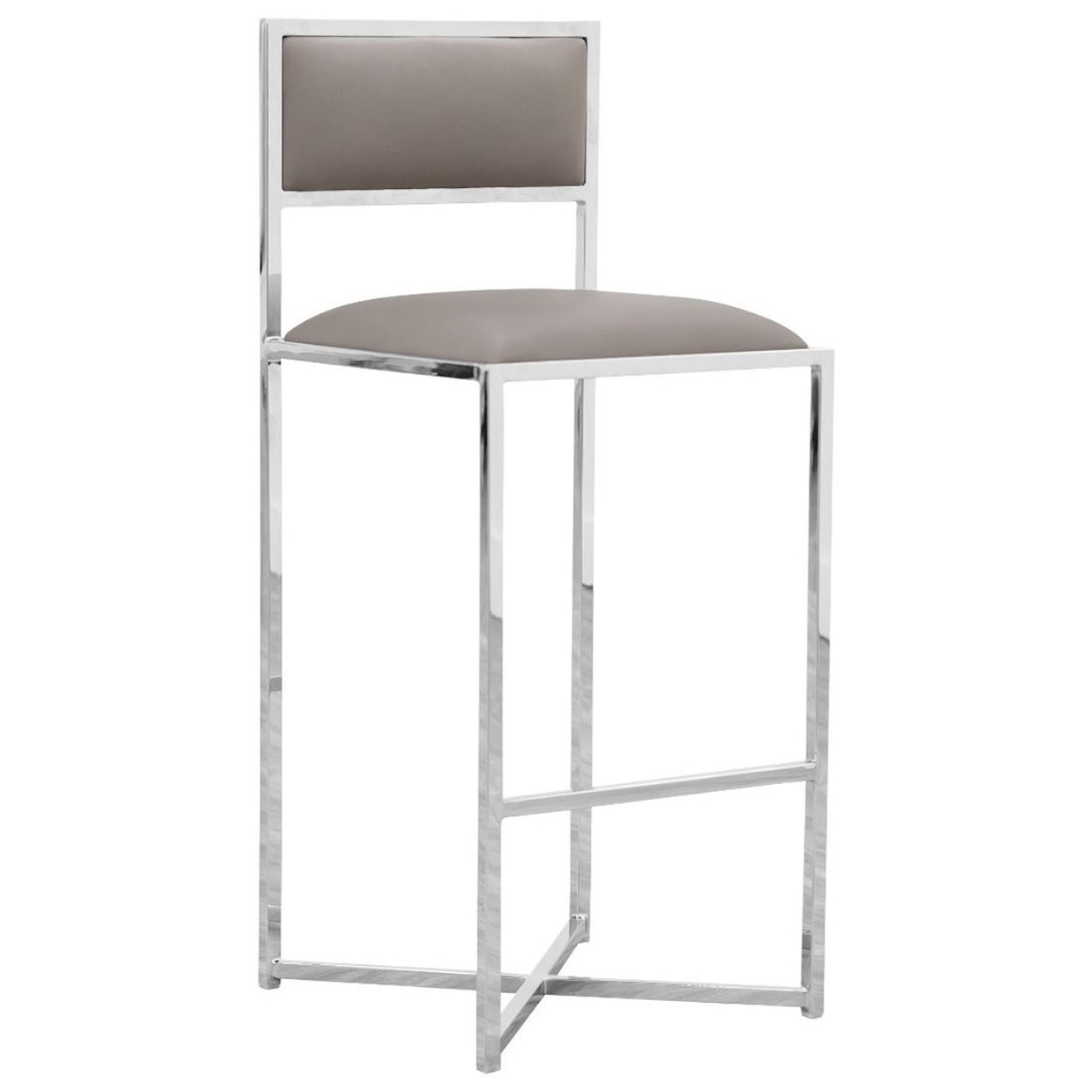 Modus International Amalfi X-Base Bar Stool in Taupe