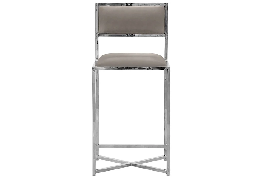 Amalfi X-Base Counter Stool in Taupe by Modus International at A1 Furniture & Mattress