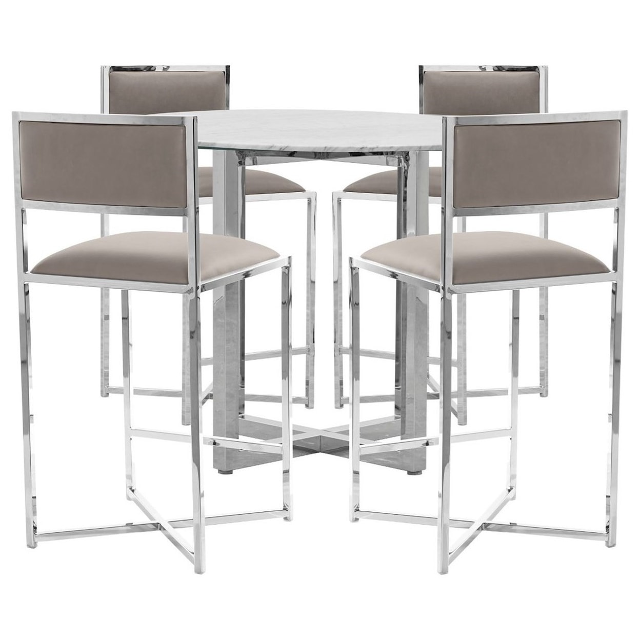 Modus International Amalfi X-Base Counter Stool in Taupe