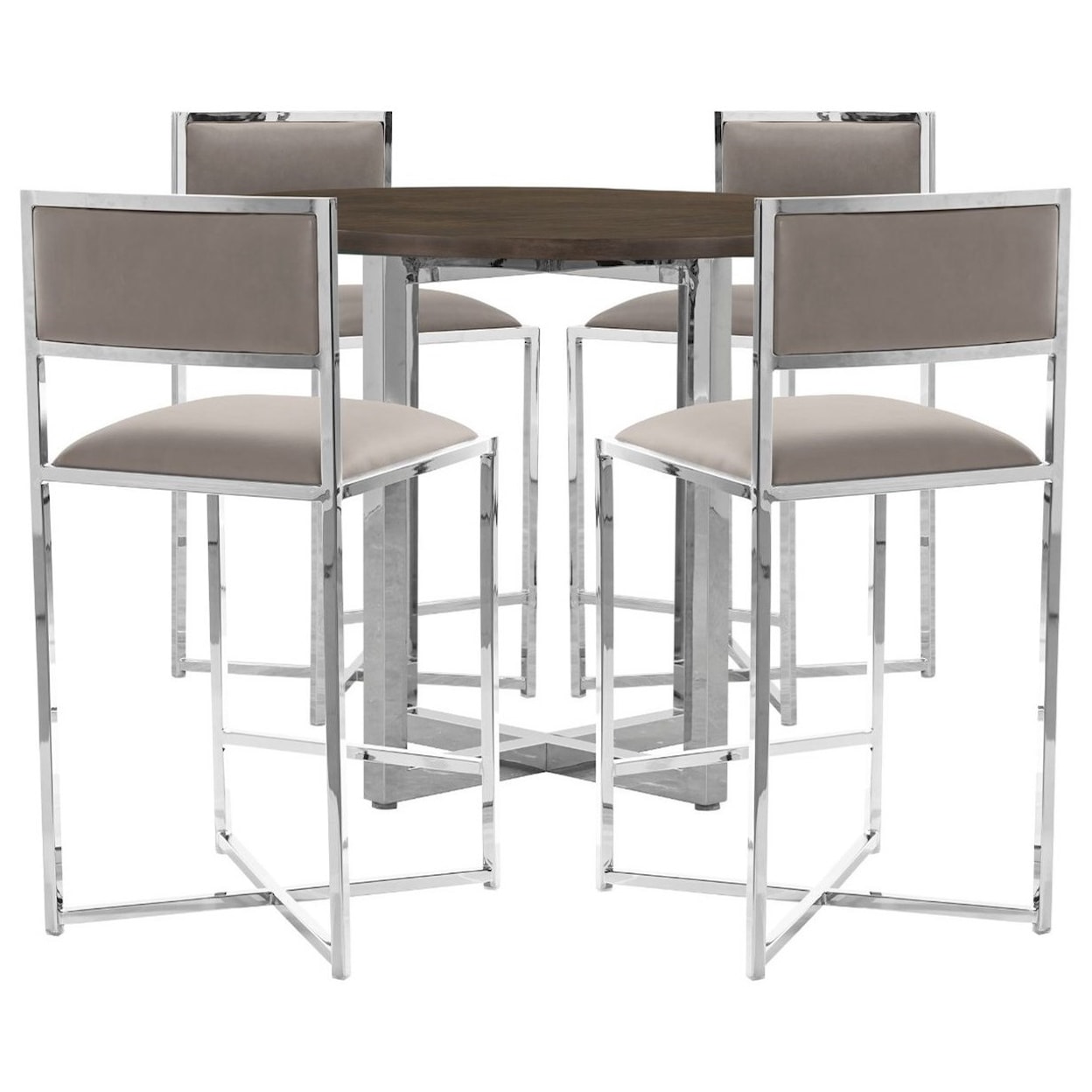 Modus International Amalfi X-Base Counter Stool in Taupe