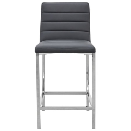 Metal Back Counter Stool in Cobalt