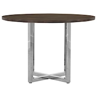 54" Round Counter Table with Wood Top