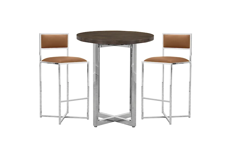 Amalfi 3-Piece Bar Table Set by Modus International at Lynn's Furniture & Mattress
