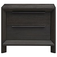 Contemporary Nightstand with Top-Mounted Drawer Pulls