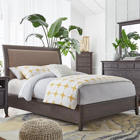 California King Low Profile Sleigh Bed