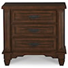 Modus International Colston Solid Wood 3-Drawer Nightstand