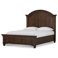 Queen Solid Wood Panel Bed