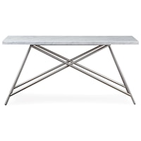 Console Table with White Carrara Mable Top