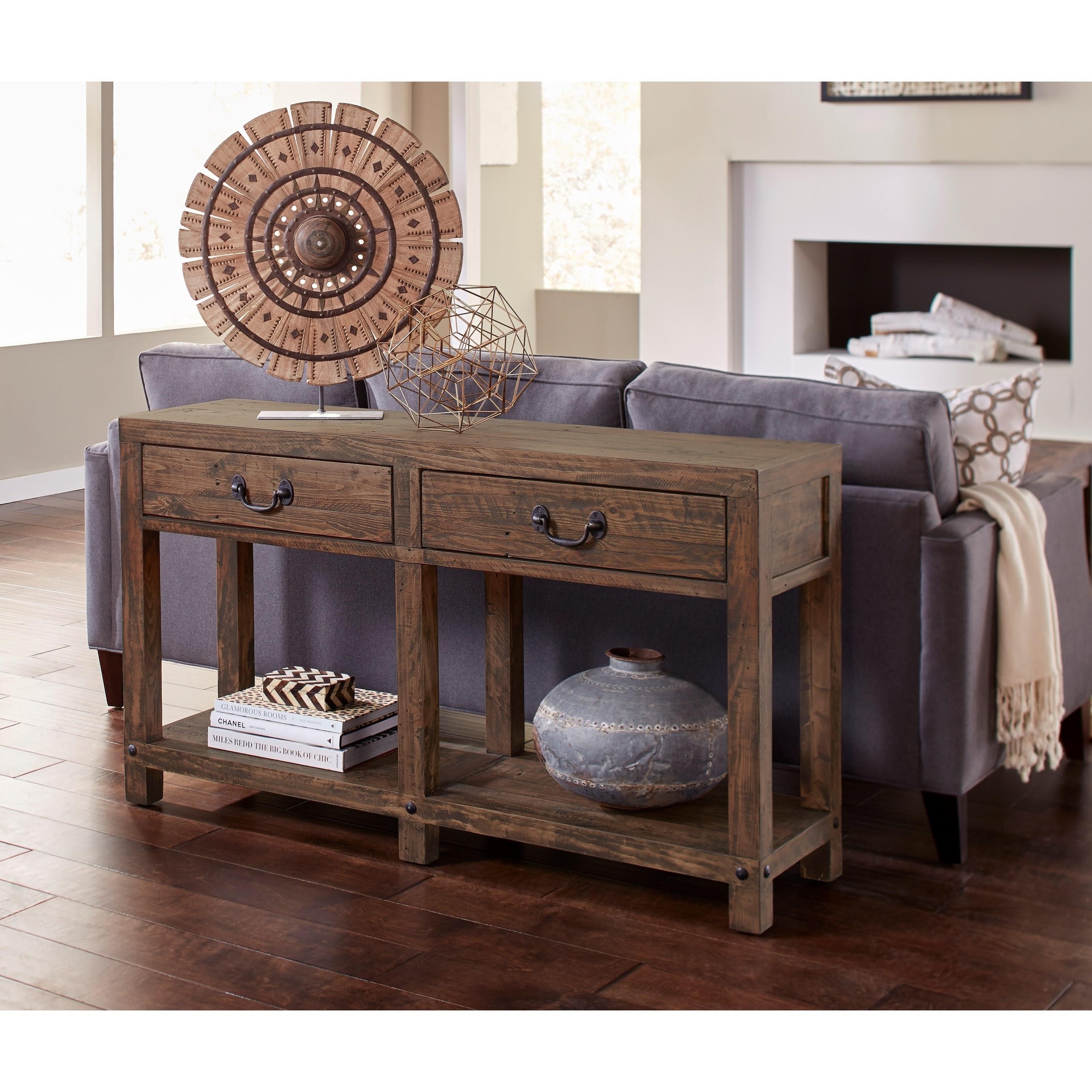 Modus Furniture Craster   Reclaimed Wood Console Table