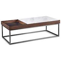 Contemporary Coffee Table with Dual-Level Top