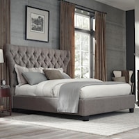 Queen Melina Upholstered Platform Storage Bed with Diamond Tufting
