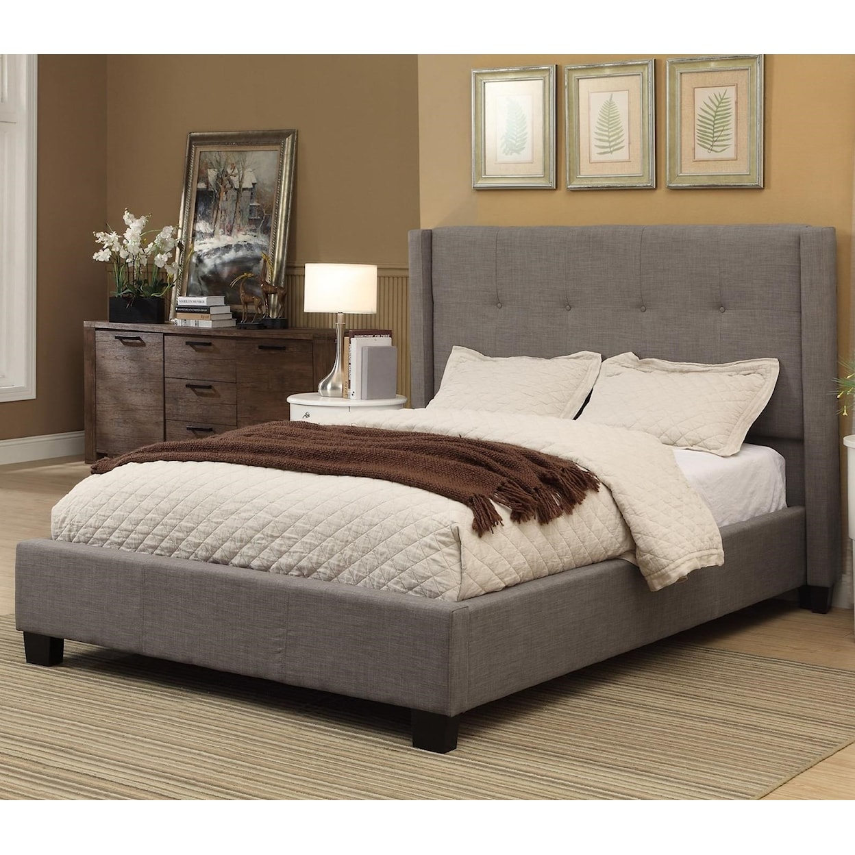 Modus International Geneva King Madeleine Platform Storage Bed