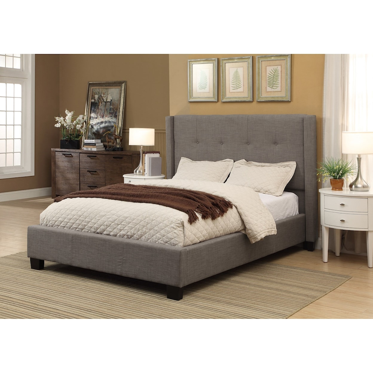 Modus International Geneva Queen Madeleine Platform Bed