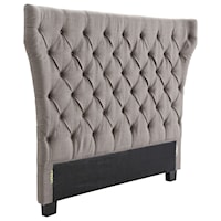 Queen Melina Upholstered Headboard with Diamond Tufting