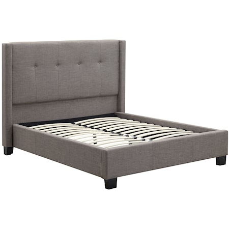 King Madeleine Upholstered Platform Bed with Button Tufting