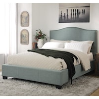 Cal King Ariana Upholstered Platform Storage Bed with Arched Headboard