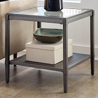 Metal Square End Table in Shadow