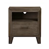 Modus International Hadley 1-Drawer Nightstand in Onyx