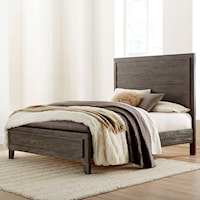 Solid Wood Queen Panel Bed in Onyx