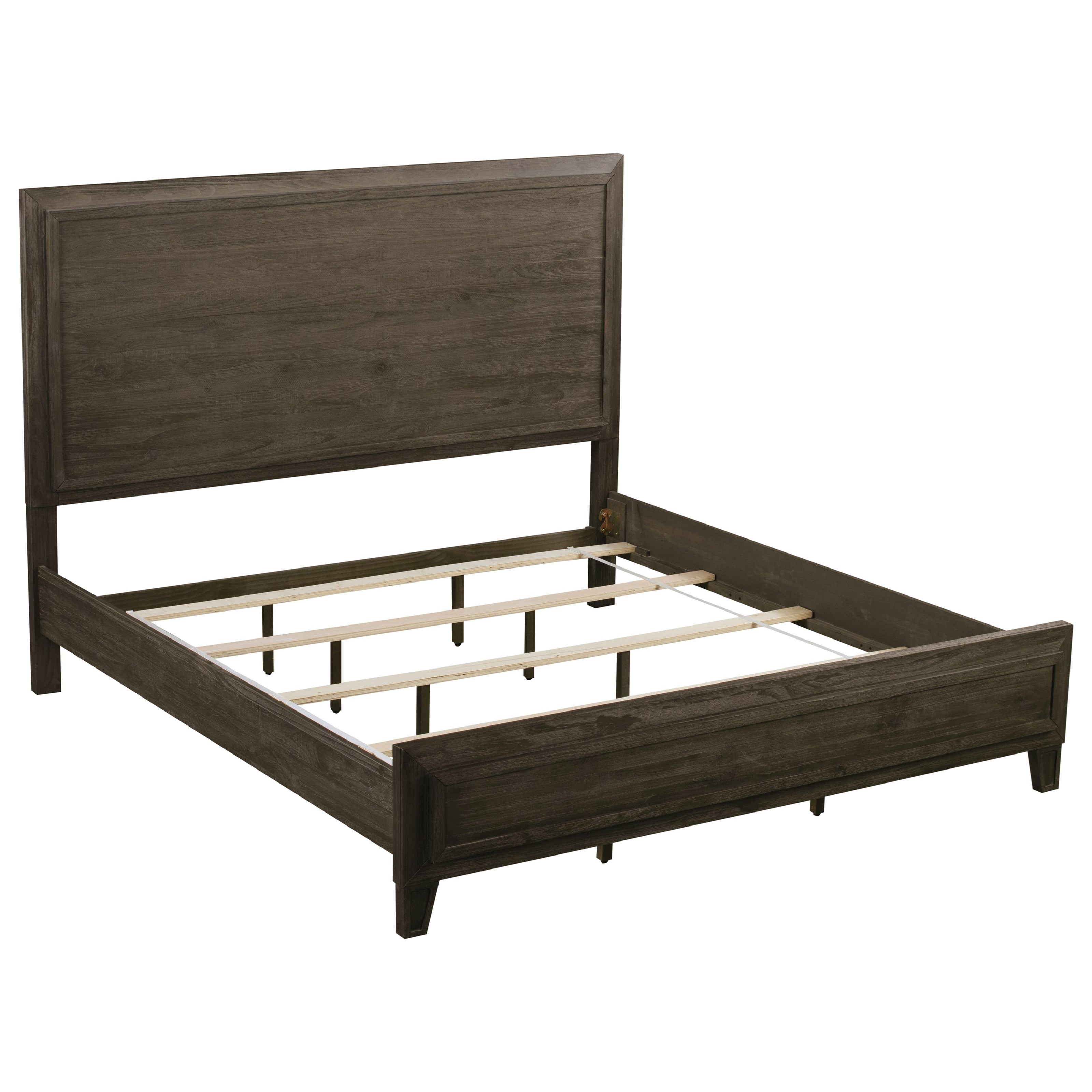 Modus Furniture Hadley California King Panel Bed in Onyx