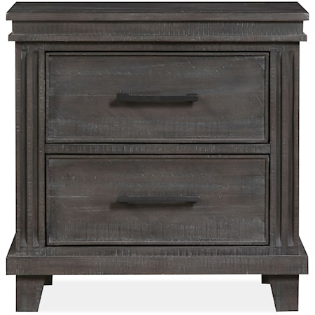 2-Drawer Nightstand in Onyx