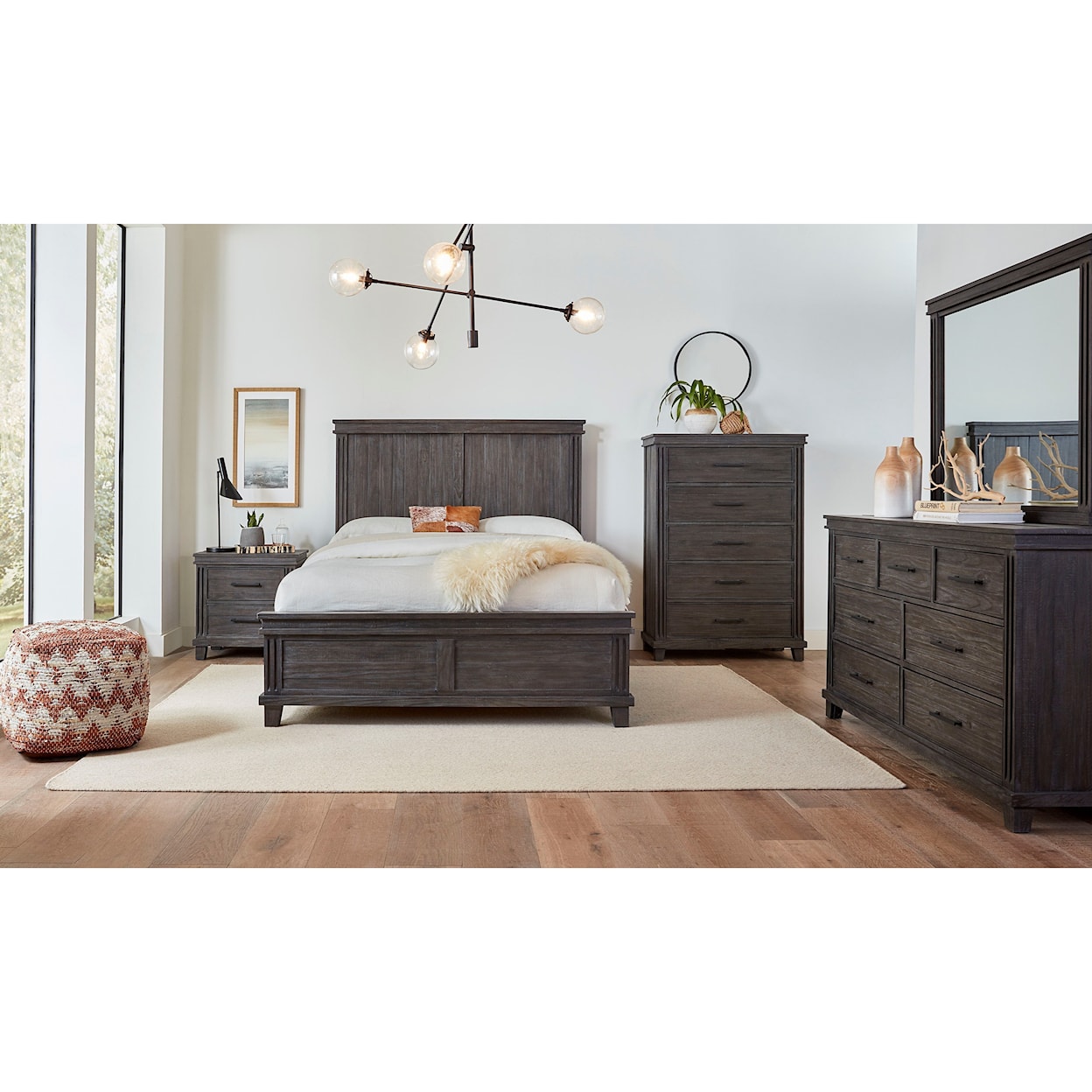 Modus International Hampton Bay Full Panel Bed in Onyx