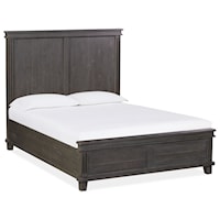 Solid Wood California King Panel Bed