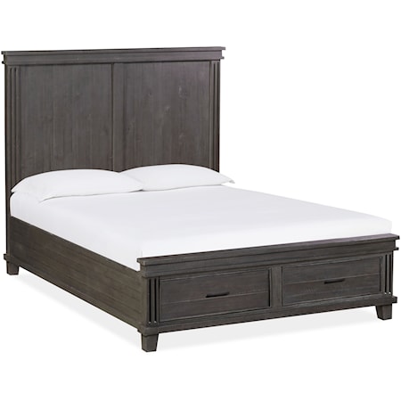 Solid Wood California King Storage Bed