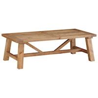 Reclaimed Wood Rectangular Coffee Table in Rustic Tawny