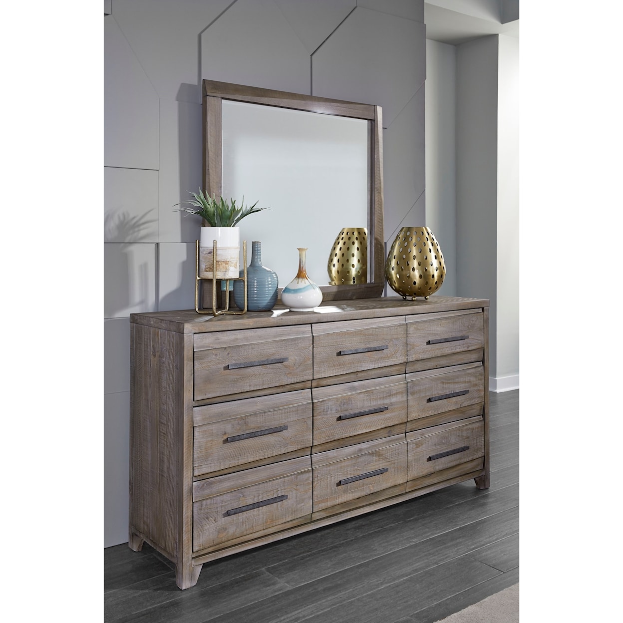 Modus International Hearst Solid Wood Dresser & Mirror