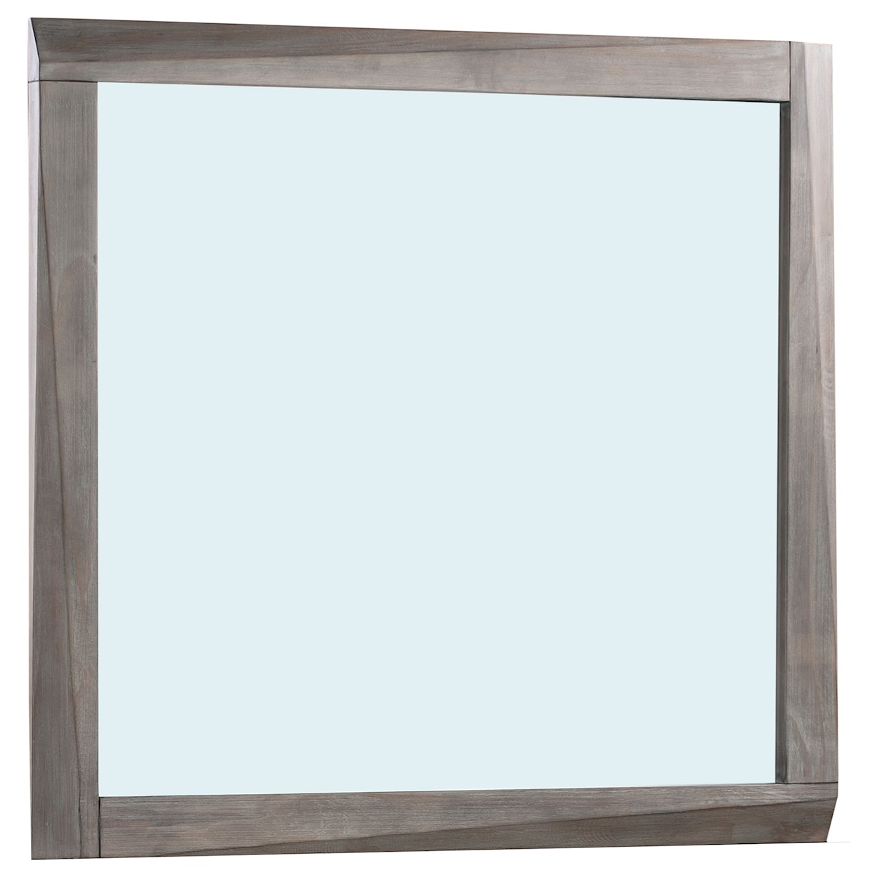 Modus International Hearst Solid Wood Beveled Glass Mirror in Sahara Ta