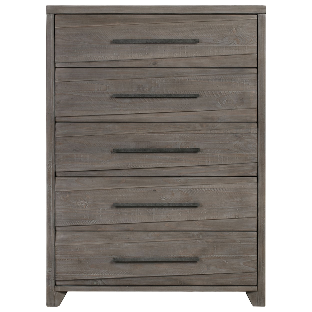 Modus International Hearst Solid Wood 5-Drawer Chest in Sahara Tan