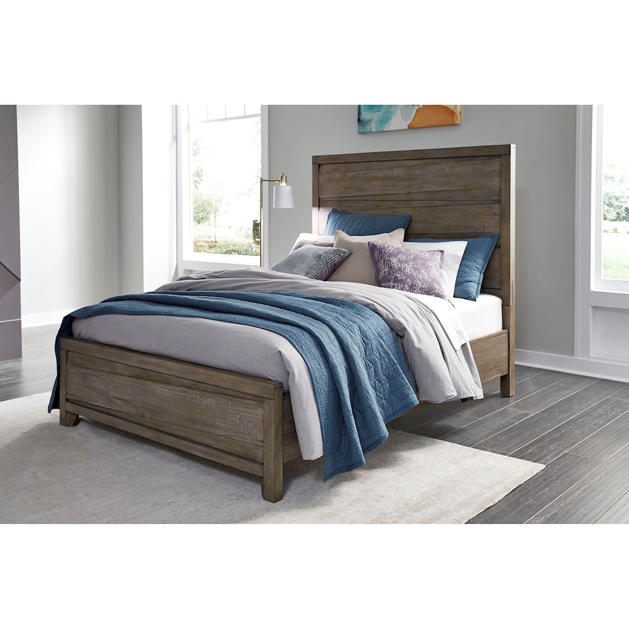 Modus International Hearst Solid Wood Queen Panel Bed