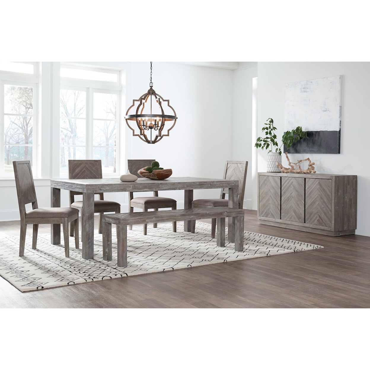 Modus International Herringbone Formal Dining Room Group