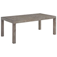 Contemporary Dining Table in Rustic Latte Finish