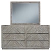 Modus International Herringbone Dresser and Mirror