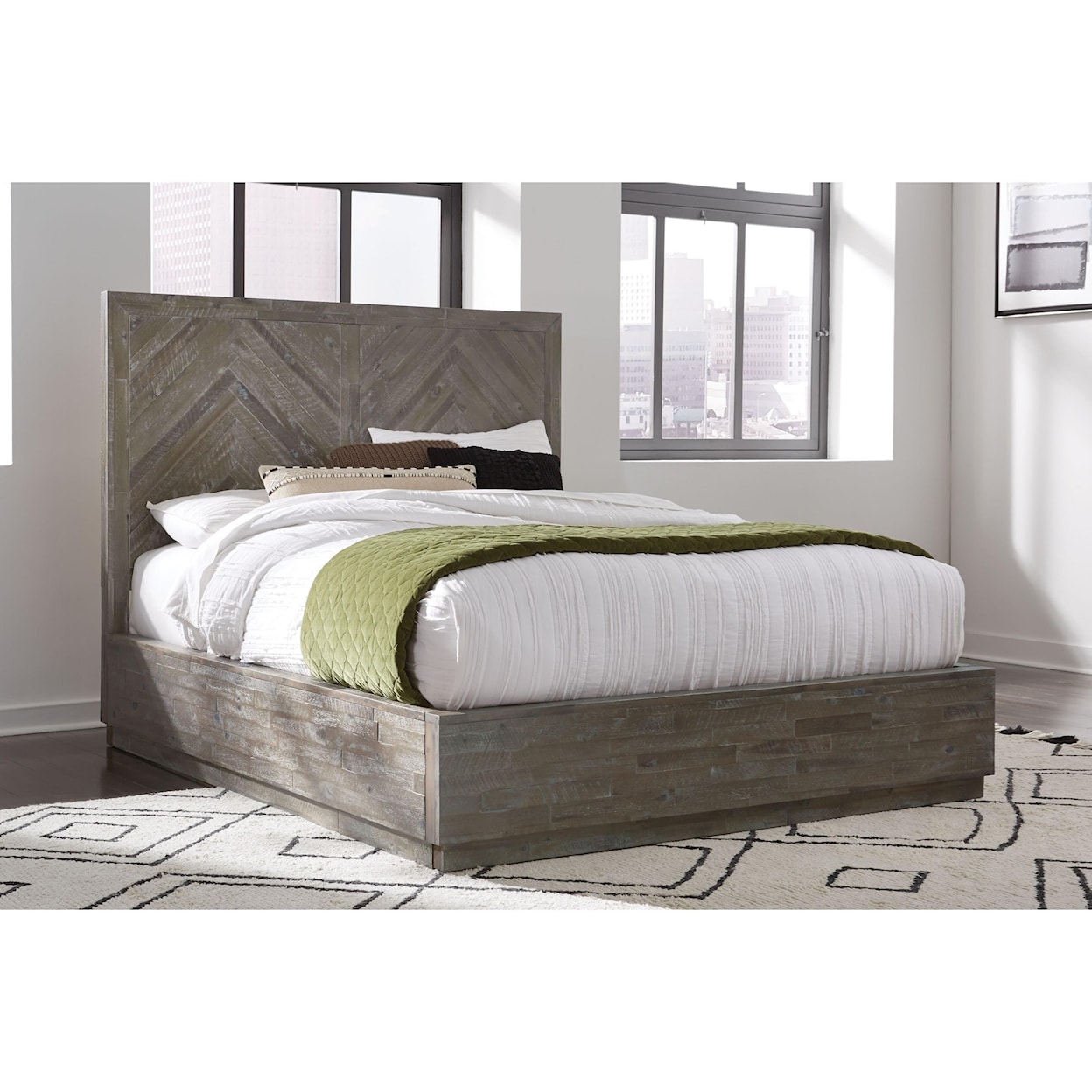 Modus International Herringbone Full Platform Bed