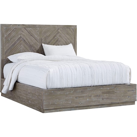 Contemporary Full Storage Bed with Large Footboard Drawer