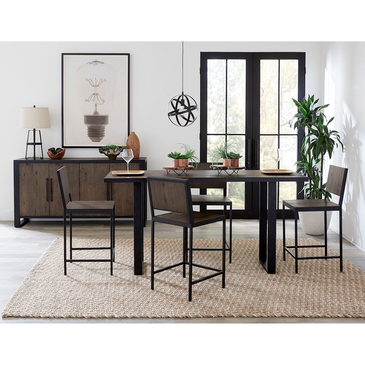 Modus International Hudson Counter Table in Shadow Grey