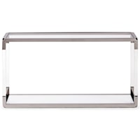 Glam Console Table with Glass Top