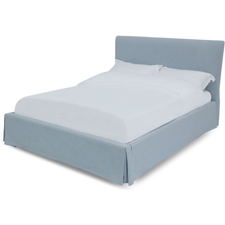 Shelby Queen Upholstered Skirted Storage Bed