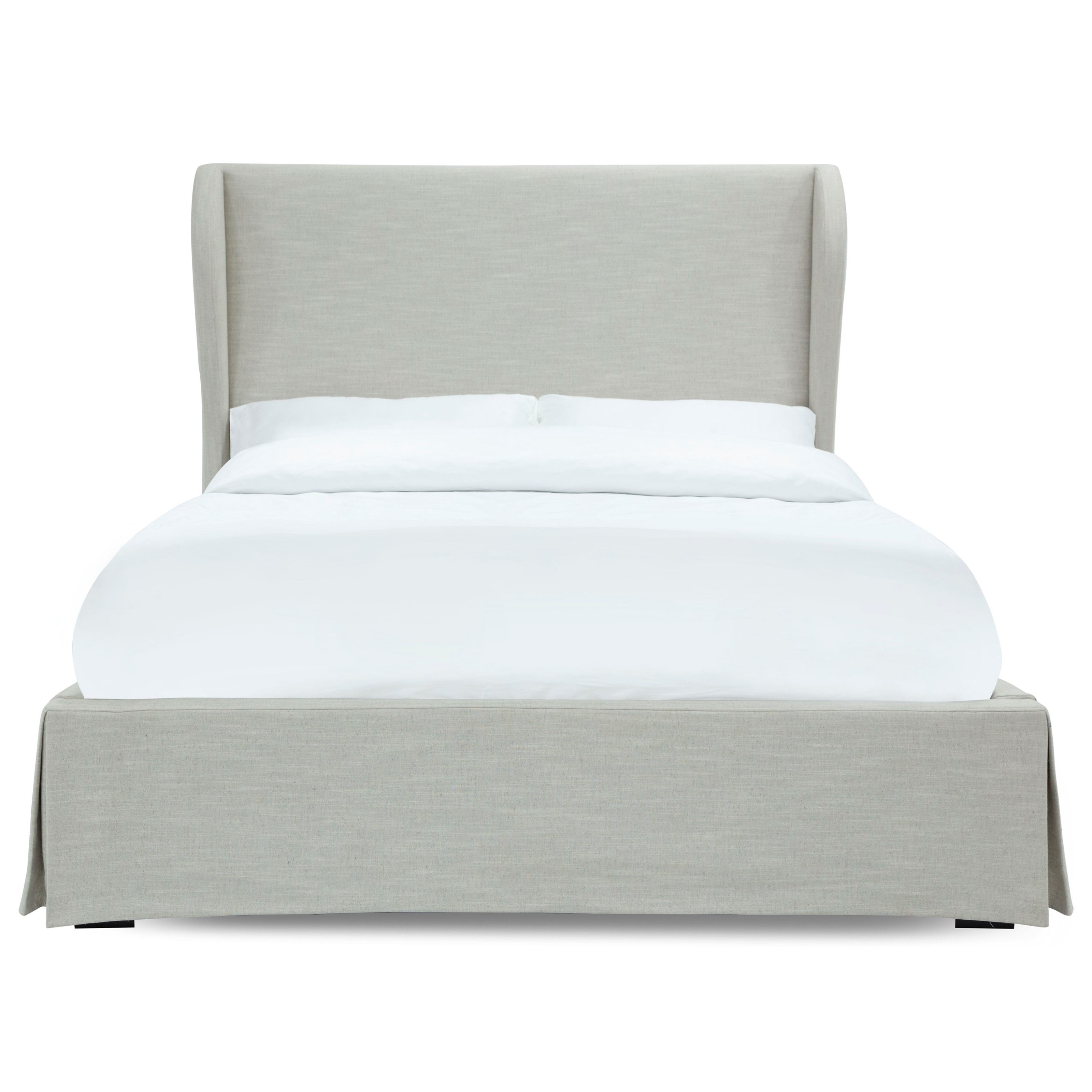 Modus Furniture Juliette Hera King Upholstered Skirted Panel Bed
