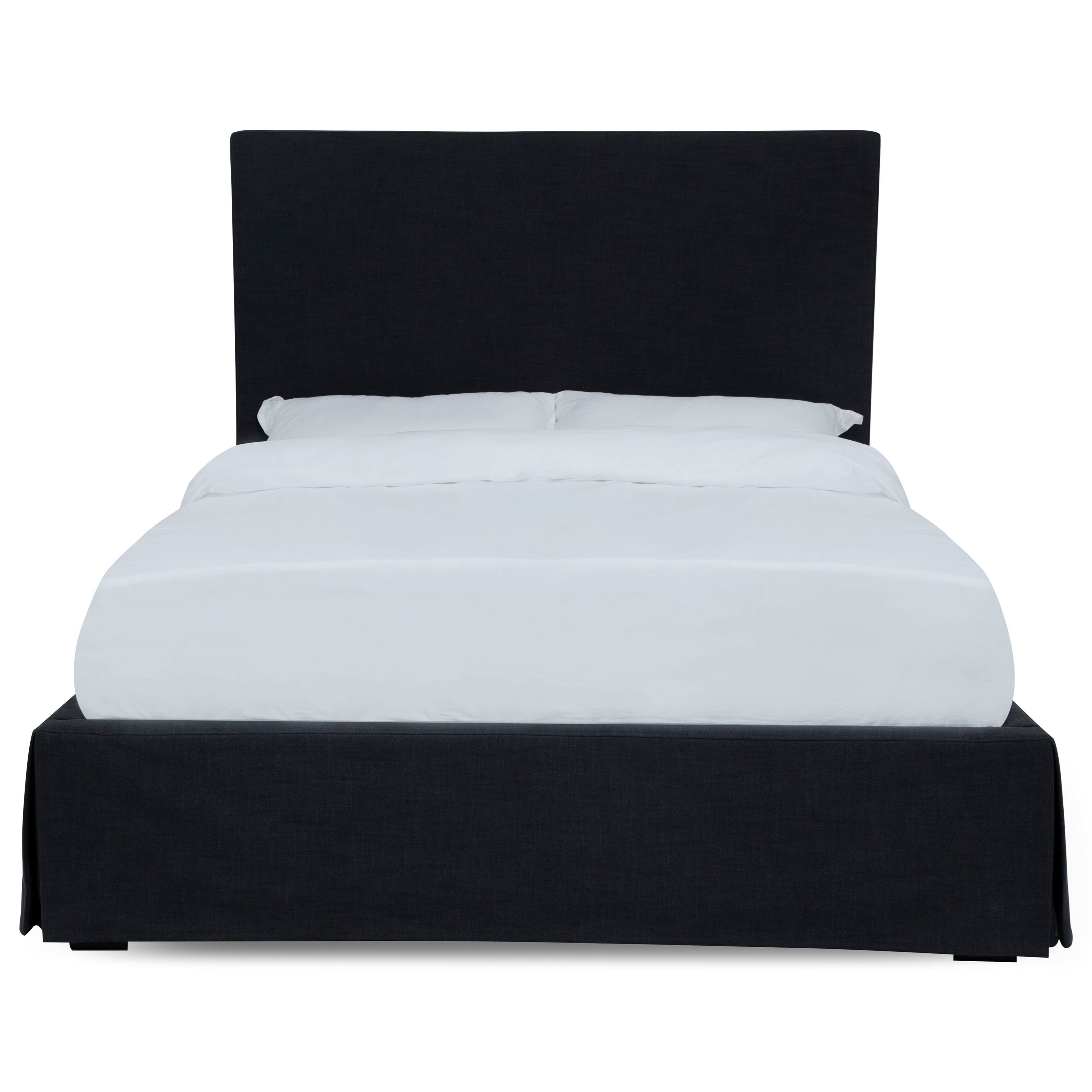 Modus Furniture Juliette Cheviot Queen Upholstered Skirted Panel Bed